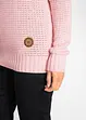 Pull à col roulé avec cordons, bonprix