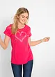T-shirt coton à imprimé cœur, bonprix
