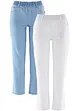 Lot de 2 pantalons 7/8 confort stretch avec taille confortable, bonprix