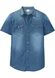 Chemise manches courtes en jean, Slim Fit, bonprix