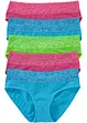 Lot de 5 slips à dentelle, bonprix