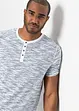 T-shirt à col Henley, 100% coton, bonprix