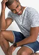 T-shirt à col Henley, 100% coton, bonprix