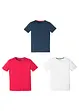 Lot de 3 T-shirts basiques enfant en coton, bonprix