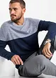 Pull coton style block en fine maille, bonprix