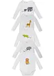 Lot de 5 bodies bébé manches longues, bonprix