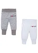 Lot de 2 pantalons bébé en jersey coton, bonprix