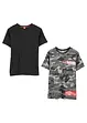 Lot de 2 T-shirts en coton, bonprix