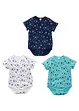 Lot de 3 bodies bébé manches courtes en coton, bpc bonprix collection