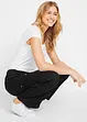 Jean cargo en coton, taille mi-haute, bonprix