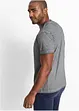 T-shirt col tunisien, aspect délavé, 100% coton, bonprix