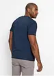 T-shirt col tunisien, aspect délavé, 100% coton, bonprix