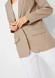 Blazer long en lin majoritaire, Loose Fit, bpc bonprix collection