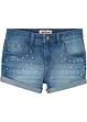 Short en jean fille orné de perles, bonprix