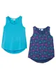 Lot de 2 tops fille, bonprix