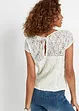 Blouse t-shirt en dentelle cordée, bonprix