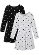 Lot de 2 robes T-shirt fille avec coton, bonprix