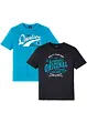 Lot de 2 T-shirts 100% coton, bonprix