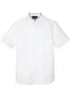 Chemise manches courtes en lin à col montant, bonprix