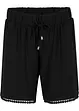 Short en jersey de viscose mélangée avec taille élastiquée et dentelle, bonprix