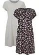 Lot de 2 robes en jersey 100% coton avec fentes latérales, bonprix