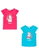 Lot de 2 T-shirts 100% coton, bonprix