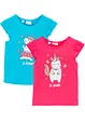Lot de 2 T-shirts 100% coton, bonprix