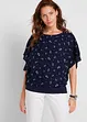 Blouse en georgette, manches courtes, bonprix