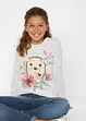 Lot de 2 T-shirts manches longues fille en coton, bonprix