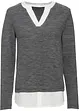 Pull à empiècement chemisier, bonprix