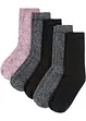 Lot de 5 paires de chaussettes thermo en éponge, bonprix