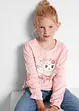 Lot de 2 T-shirts manches longues fille en coton, bonprix