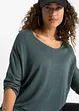 Pull long et ample en maille manches 3/4, bonprix