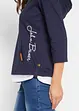 T-shirt à capuche, manches 3/4, 100% coton, bonprix