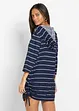 T-shirt long de plage à capuche en viscose, bonprix