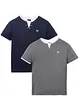 Lot de 2 T-shirts 2 en 1, bonprix