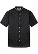 Chemise manches courtes en lin à col montant, bonprix