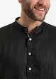 Chemise manches courtes en lin à col montant, bonprix