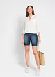 Bermuda en jean droit, taille mi-haute, bonprix