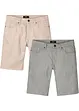 Lot de 2 bermudas extensibles, Regular, bonprix