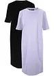 Lot de 2 robes T-shirt, oversized, bonprix