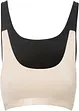 Lot de 2 brassières en coton, bonprix