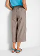 Pantalon en lin majoritaire, longueur 3/4, bonprix