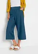 Pantalon en lin majoritaire, longueur 3/4, bonprix