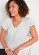 T-shirt col V manches courtes, bonprix