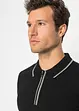 Polo zippé en maille piquée 100% coton, bonprix