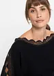 Pull en fine maille avec dentelle, bonprix