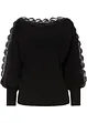 Pull en fine maille avec dentelle, bonprix