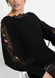 Pull en fine maille avec dentelle, bonprix