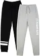 Lot de 2 pantalons de jogging en coton mélangé doux, bonprix